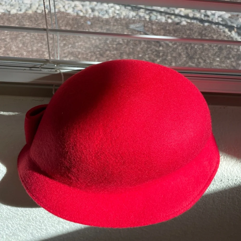 NWT Janie and Jack bow tie red hat /little girl 4-5T